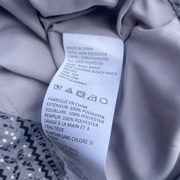 PRANA Lily Puffer Jacket Gray Printed Sz M - Picture 6 of 7